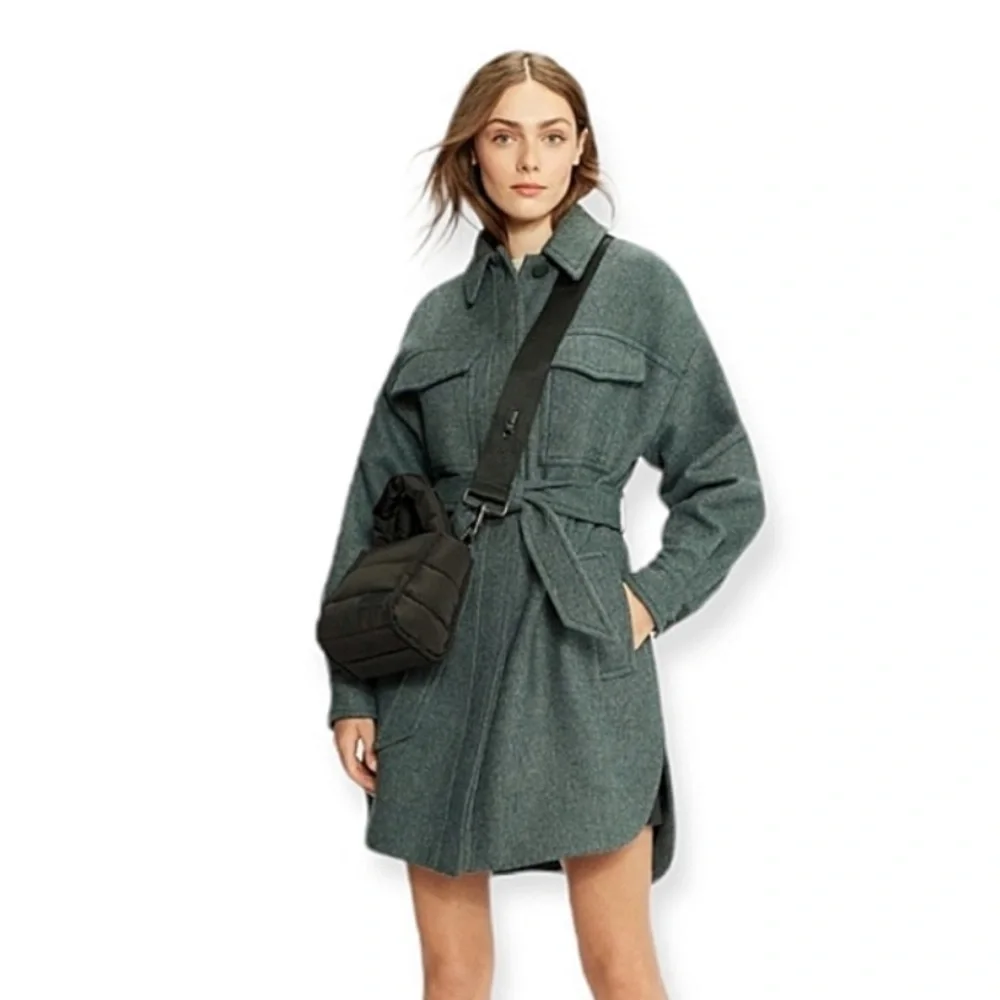NWT Ted Baker Emerii Oversized Belted Shacket - Picture 2 of 9